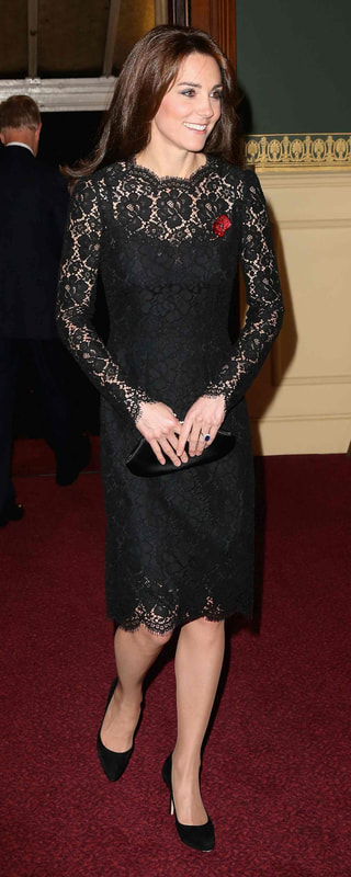 Dolce & Gabbana Black Floral Lace Dress - Kate Middleton Dresses