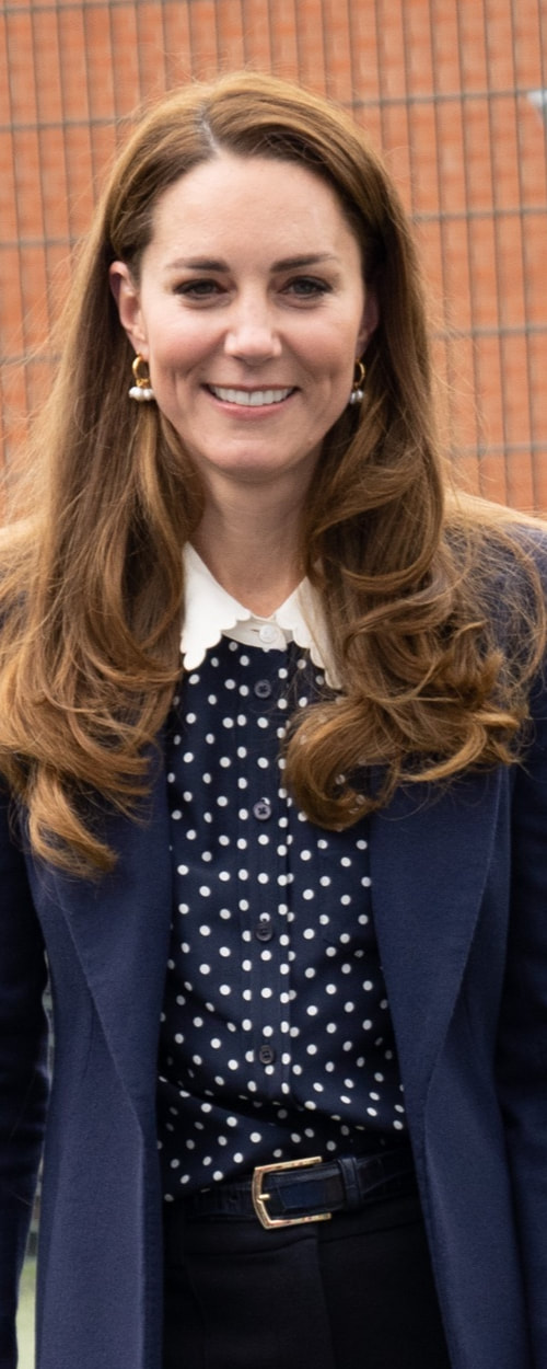 Tory Burch Scallop-Edged Polka Dot Shirt - Kate Middleton Tops - Kate's  Closet