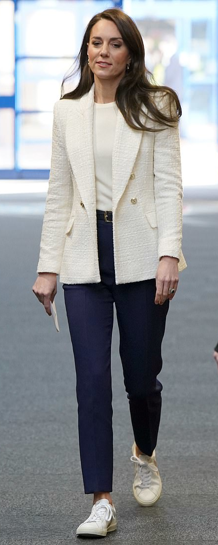 Zara Textured Double Breasted Blazer in Ecru - Kate Middleton Outerwear -  Kate's Closet