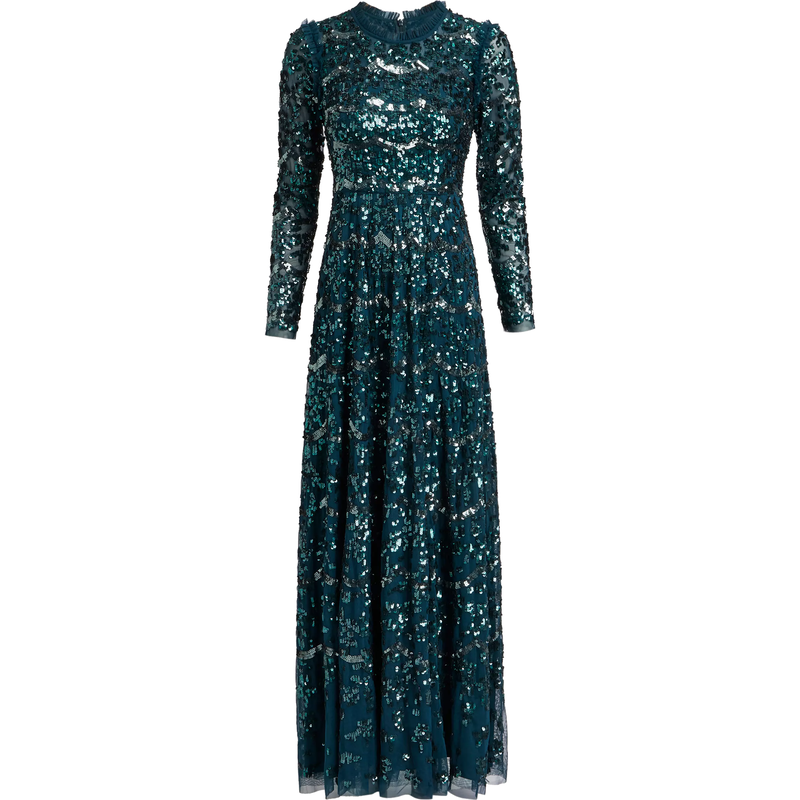 Safiyaa Destiny Long Dress in Poseidon - Kate Middleton Dresses - Kate ...