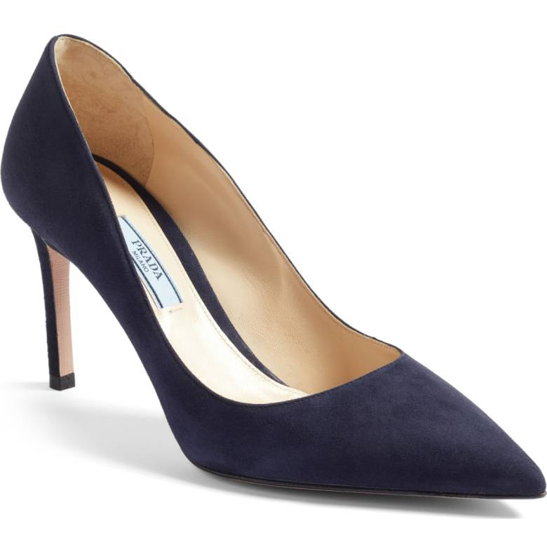 prada blue heels