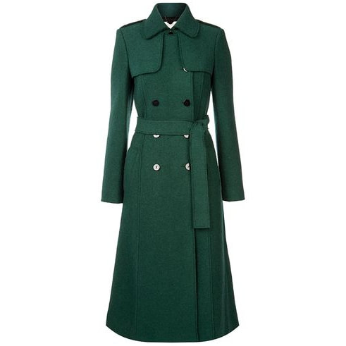 Troy London Faux Fur Lapel Collar in Forest Green - Kate Middleton