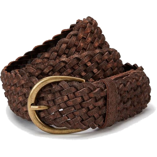 Brora Woven Leather Belt in Chocolate Brown - Kate Middleton Belts