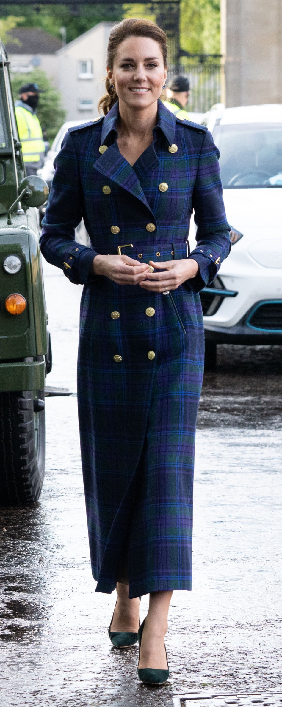 Holland Cooper Full Length Marlborough Trench Coat in Heather Tartan - Kate  Middleton Coats - Kate's Closet