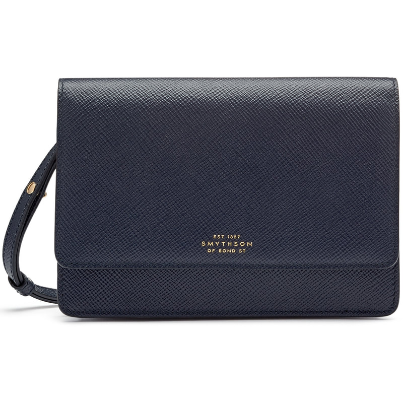 Polène Paris No 7 Mini Bag in Blue Grain Leather - Kate Middleton