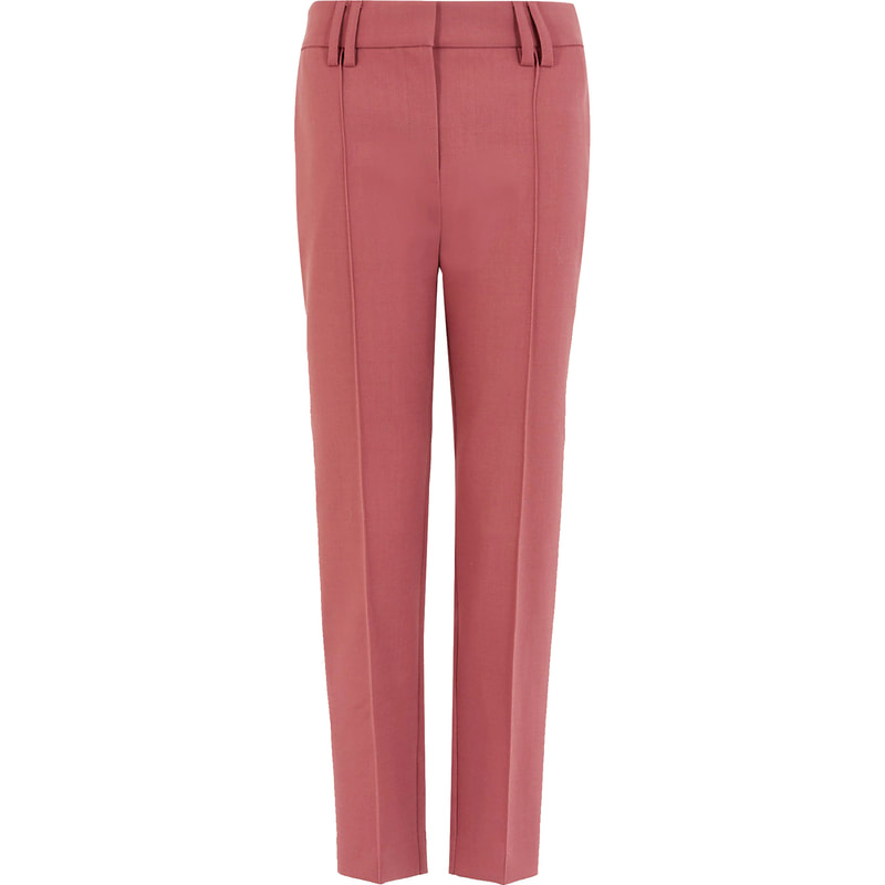 red cropped trousers