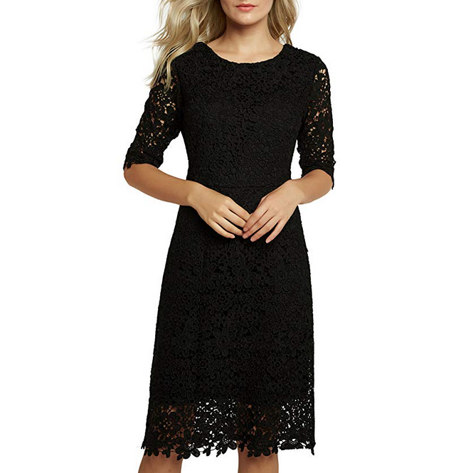 Dolce & Gabbana Black Floral Lace Dress - Kate Middleton Dresses