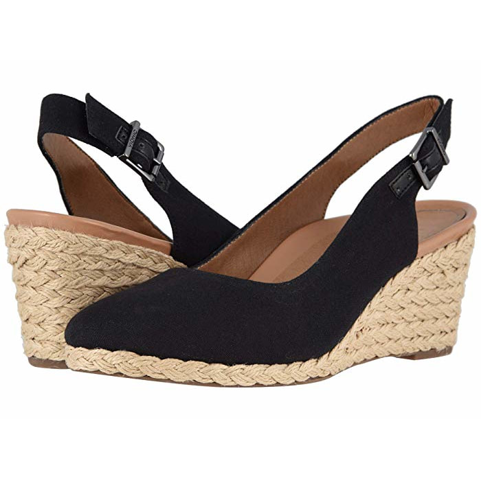 Pied A Terre Black Imperia Wedges 