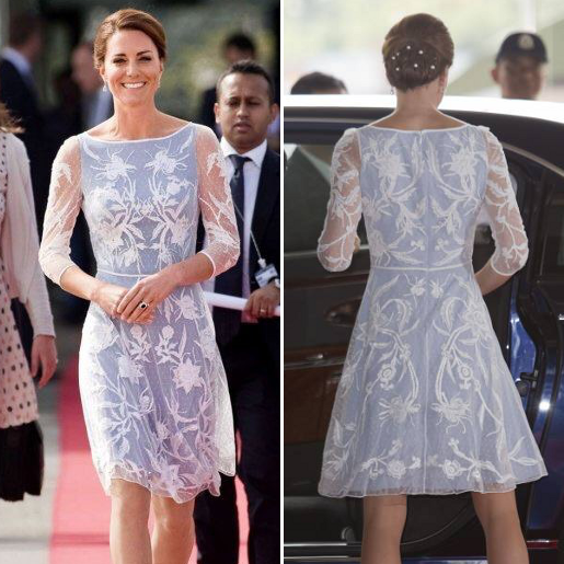 Temperley Aster Flower Blue Lace Dress - Kate Middleton Dresses - Kate's  Closet