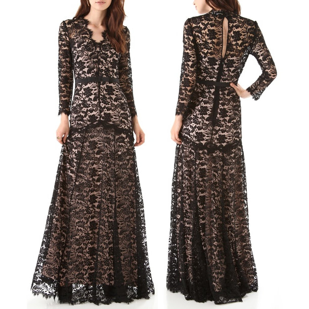 Temperley Amoret Black Lace Gown - Kate Middleton Dresses - Kate's Closet